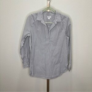 J. Crew Re-Imagined Women’s popover Tunic White &Black Striped MP